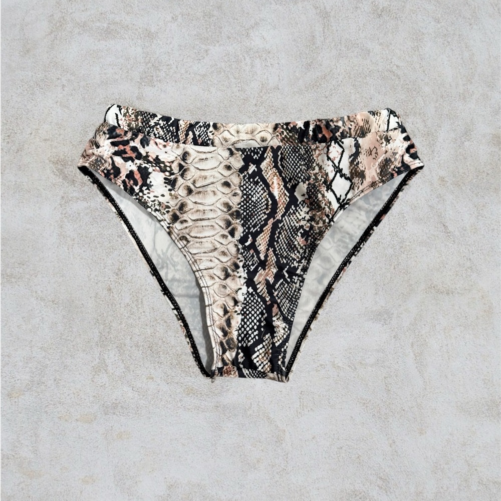 Snakeskin Print Bikini Bottom